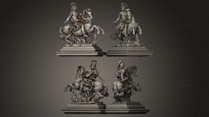 Памятники (Король Людовик XIV Париж, PM_0056) 3D модель для ЧПУ станка